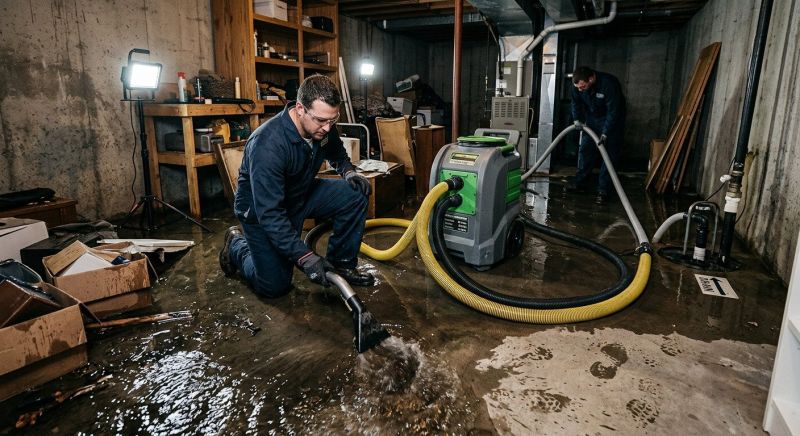 Basement Water Extraction in Napa, CA