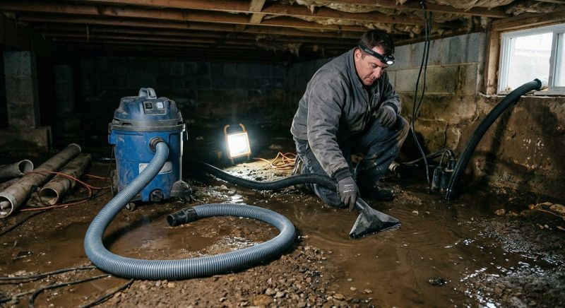 Crawlspace Water Removal in Wilmington, NC