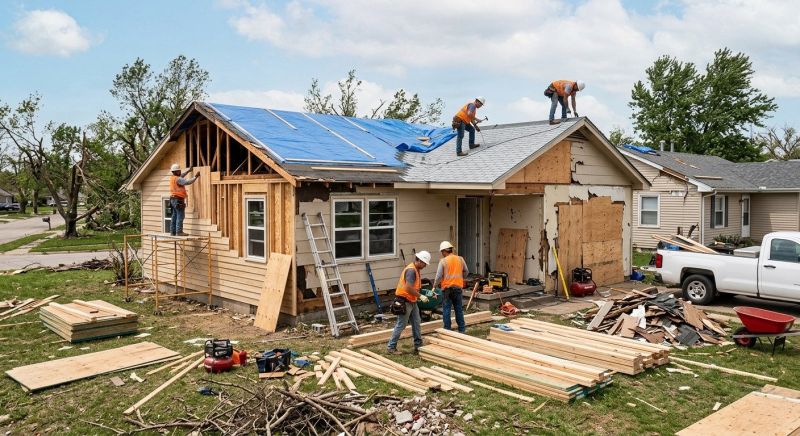 Roof Storm Damage Remediation in Olathe, KS