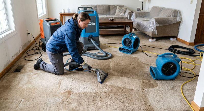 Wet Carpet Drying in Santa Rosa, CA