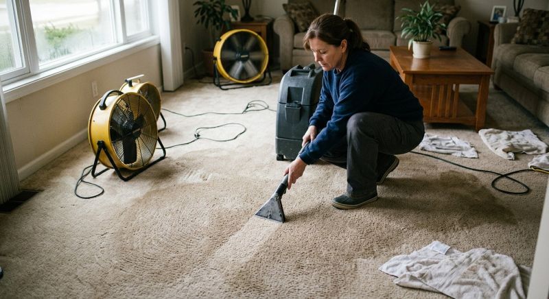 Wet Carpet Restoration in Gilbert, AZ
